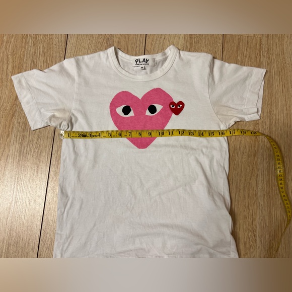 Comme Des Garsons Play Pink Heart Tee - Picture 8 of 9